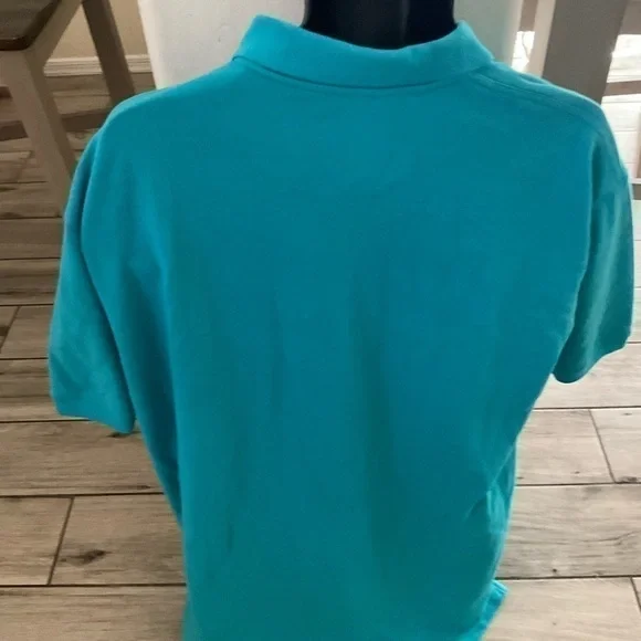 Men’s used Disney blue polo retro shirt Mickey Mouse patch size L large - Picture 2 of 5